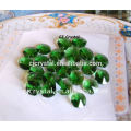 Lampwork Green Crystal Octagon Beads